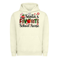 Pigment Pistachio santa's favorite  school nurse Urban Hoodie - AdoDesignShop