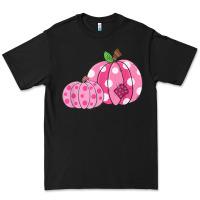 Black halloween fall pink pumpkin Premium Tee - trangStudio