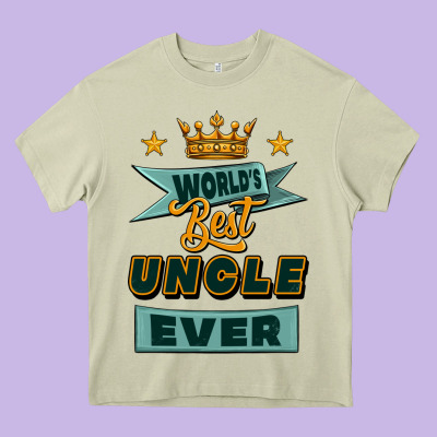 World's Best Uncle Ever Heavy Core Tee Designed By Jasminsmagicworld