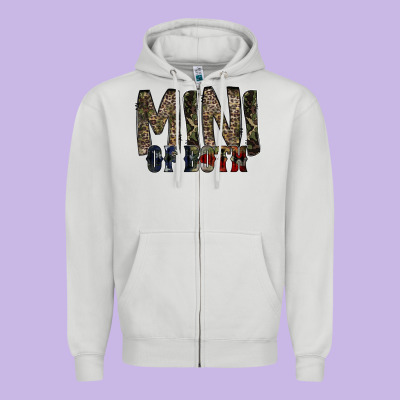 Mini Of Both Zipper Hoodie Designed By Racoondesign