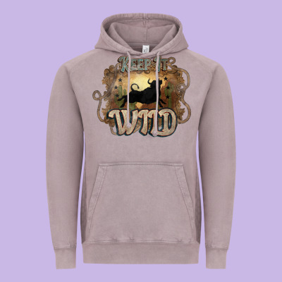 Keep It Wild Western Bull Vintage Hoodie Designed By Howdyjamesfarm