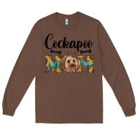 Chestnut cockapoo mom western Long Sleeve Tee - RanaPortraitStore