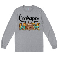 Heather Grey cockapoo mom western Long Sleeve Tee - RanaPortraitStore