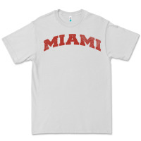Dove Grey Miami Ohio Classic Athletic Sports Distressed Premium Tee - trangStudio