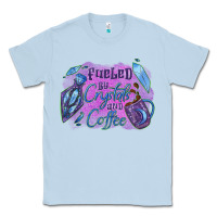 Dusty Blue Fueled by crystals and coffee halloween Classic Tee - NancyCooperArtShop