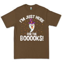 Cacao teacher halloween bookworm just here for the boooks ghost tank top Premium Tee - trangStudio
