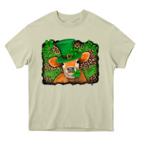 Mossy st patricks orange cow with leopard background Heavy Core Tee - Jasminsmagicworld
