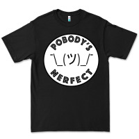 Black Pobody's Nerfect Retro Classic Funny Nobody's Perfect Premium Tee - trangStudio