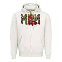 Oatmeal Heather mom autism 2 Zipper Hoodie - RacoonDesign