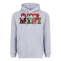 Heather Grey christmas merry mini Heavyweight Hoodie - BarkalooDesign