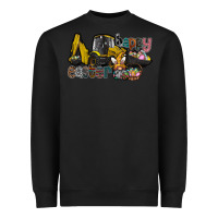 Black Happy Easter Heavyweight Sweatshirt - CowhideDigitalArt