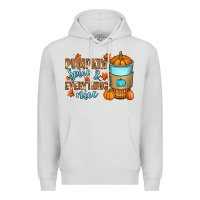 Dove Grey Pumpkin spice and everything nice Premium Hoodie - RanaPortraitStore