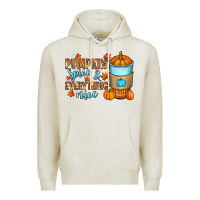 Oatmeal Heather Pumpkin spice and everything nice Premium Hoodie - RanaPortraitStore