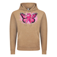 Vintage Coffee Cancer ribbon butterfly Cancer Awareness Vintage Hoodie - HowdyJamesFarm