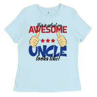 Baby Blue Awesome uncle Ladies Tee - Bettercallsaul