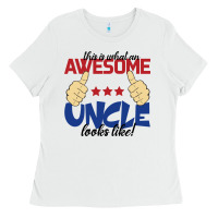 White Awesome uncle Ladies Tee - Bettercallsaul