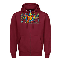 Burgundy mom autism Zipper Hoodie - RacoonDesign