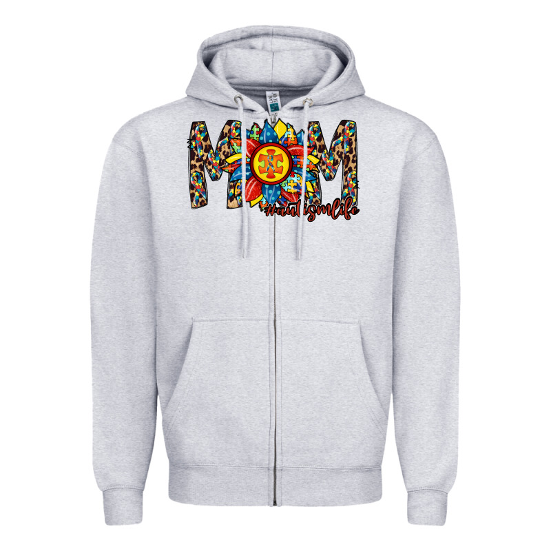 Mom Autism Zipper Hoodie by RacoonDesign | Teevron