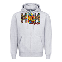Heather Grey mom autism Zipper Hoodie - RacoonDesign