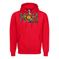 Red mom autism Zipper Hoodie - RacoonDesign