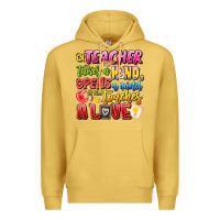 Antique Gold a Teacher Takes a Hand Opens a mind and Touches A Premium Hoodie - CowhideDigitalArt
