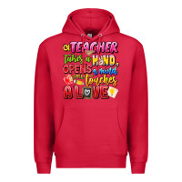 Cardinal a Teacher Takes a Hand Opens a mind and Touches A Premium Hoodie - CowhideDigitalArt