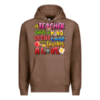 Chestnut a Teacher Takes a Hand Opens a mind and Touches A Premium Hoodie - CowhideDigitalArt