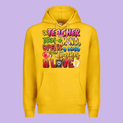 A Teacher Takes A Hand Opens A Mind And Touches A Premium Hoodie Designed By Cowhidedigitalart