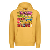 Mustard a Teacher Takes a Hand Opens a mind and Touches A Premium Hoodie - CowhideDigitalArt