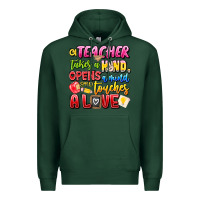 Sports Green a Teacher Takes a Hand Opens a mind and Touches A Premium Hoodie - CowhideDigitalArt