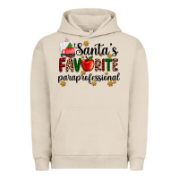 Pigment French Oak santa's favorite  paraprofesyonal Urban Hoodie - AdoDesignShop