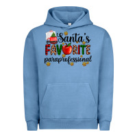 Pigment Pebble Blue santa's favorite  paraprofesyonal Urban Hoodie - AdoDesignShop
