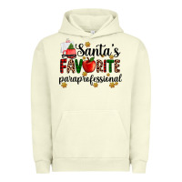 Pigment Pistachio santa's favorite  paraprofesyonal Urban Hoodie - AdoDesignShop