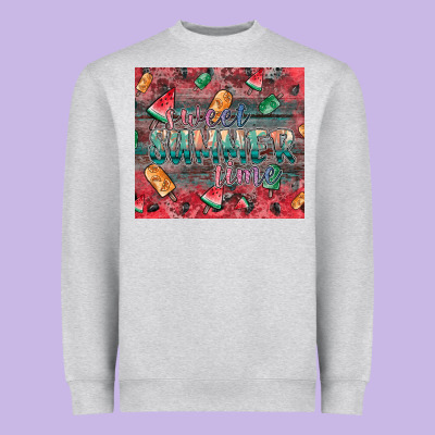 Summer Vibes Heavyweight Sweatshirt Designed By Cowhidedigitalart