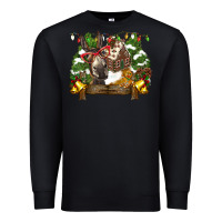 Black christmas donkey candy house Premium Sweatshirt - BarkalooDesign