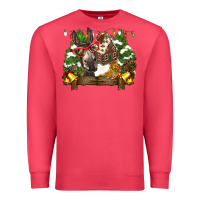 Cardinal christmas donkey candy house Premium Sweatshirt - BarkalooDesign