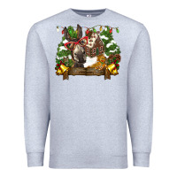 Heather Grey christmas donkey candy house Premium Sweatshirt - BarkalooDesign