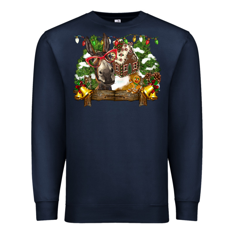 Christmas Donkey Candy House Premium Sweatshirt by BarkalooDesign | Teevron