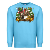 Ocean Blue christmas donkey candy house Premium Sweatshirt - BarkalooDesign
