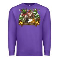 Purple christmas donkey candy house Premium Sweatshirt - BarkalooDesign