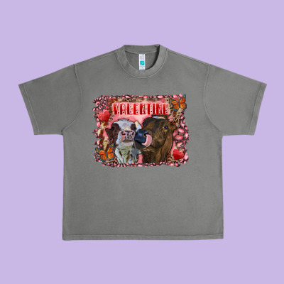 Valentine Heifers Urban Heavy Tee Designed By Ranaportraitstore