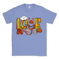 Colony Blue Thanksgiving love Nurse Classic Tee - NancyCooperArtShop