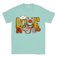 Seafoam Thanksgiving love Nurse Classic Tee - NancyCooperArtShop