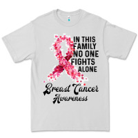In This Family Fights Alone Breast Cancer Awareness Premium Tee | Teevron