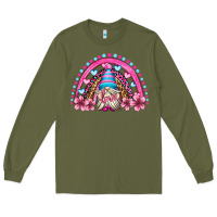 Army Green valentine's day rainbow gnome olivia Long Sleeve Tee - OliviaCreatesArt