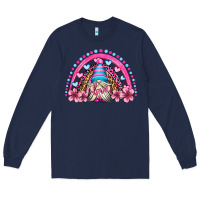 Navy valentine's day rainbow gnome olivia Long Sleeve Tee - OliviaCreatesArt