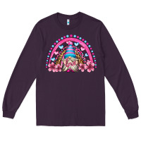 Plum valentine's day rainbow gnome olivia Long Sleeve Tee - OliviaCreatesArt