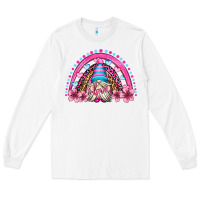 White valentine's day rainbow gnome olivia Long Sleeve Tee - OliviaCreatesArt