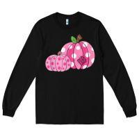 Black halloween fall pink pumpkin Long Sleeve Tee - trangStudio