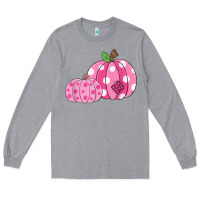 Heather Grey halloween fall pink pumpkin Long Sleeve Tee - trangStudio